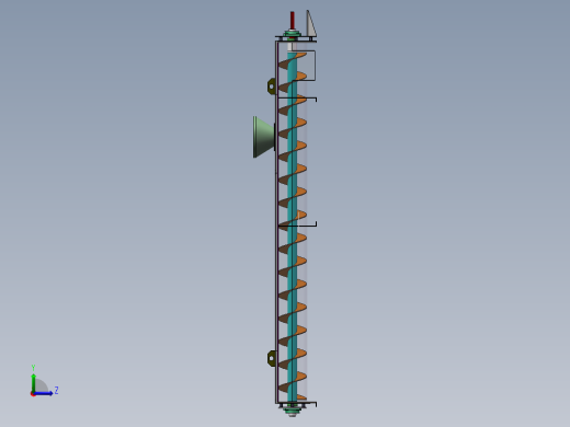 solidworks2012螺旋输送机左视缩略图
