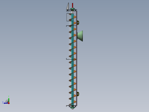 solidworks2012螺旋输送机右视缩略图