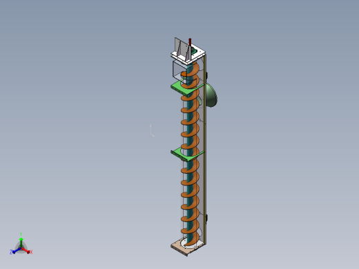 solidworks2012螺旋输送机正等轴测缩略图
