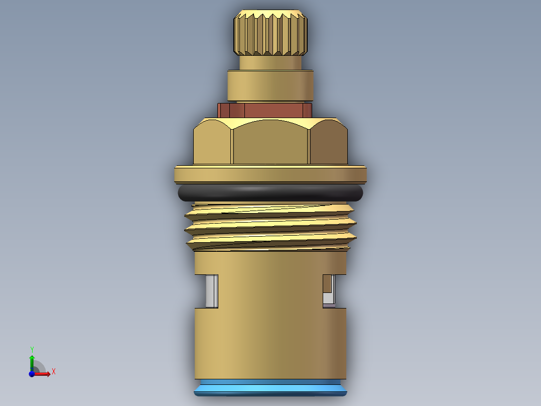 M18x1.5全铜陶瓷快开水龙头阀芯前视图