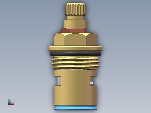 M18x1.5全铜陶瓷快开水龙头阀芯前视缩略图