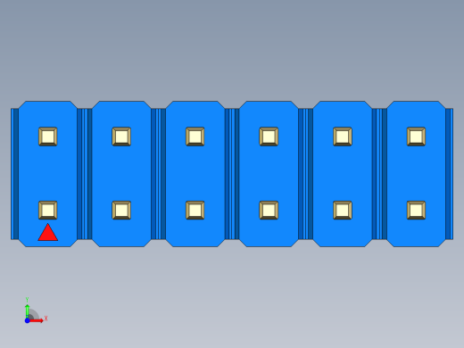 彩色公头100mil（2.54mm）系列-DS1021_blue_2x06p_100mil_Type43_rev1.0前视缩略图