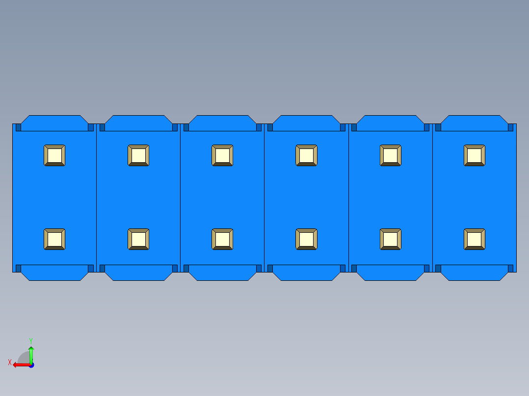 彩色公头100mil（2.54mm）系列-DS1021_blue_2x06p_100mil_Type43_rev1.0后视图