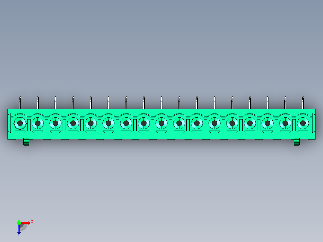 DEGSON 2EDG 系列 5.0mm 可插拔接线端子组-2EDGA-5.0-17P-14-00AH俯视图