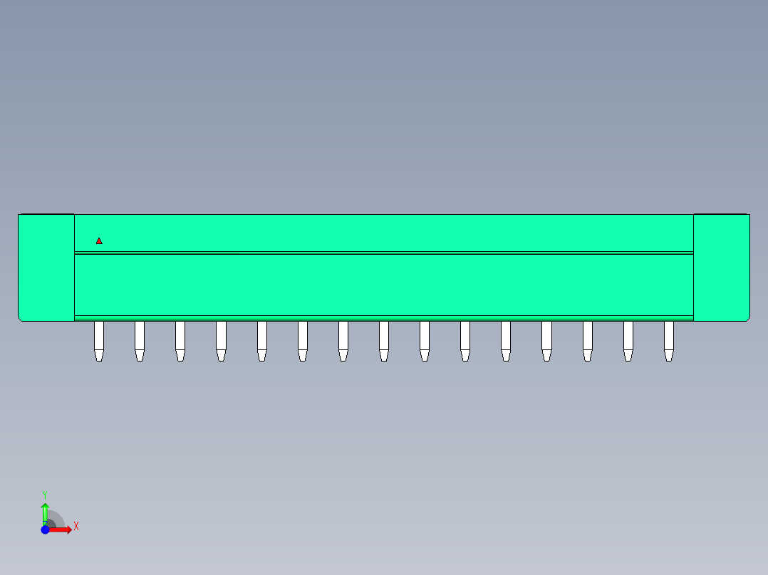 DEGSON 15EDG（公头） 3.5mm 螺钉锁紧，插拔式接线端子 FullPack-15EDGVM-3.5-15P-14-00AH前视图