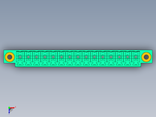 DEGSON 15EDG（公头） 3.5mm 螺钉锁紧，插拔式接线端子 FullPack-15EDGVM-3.5-15P-14-00AH俯视缩略图