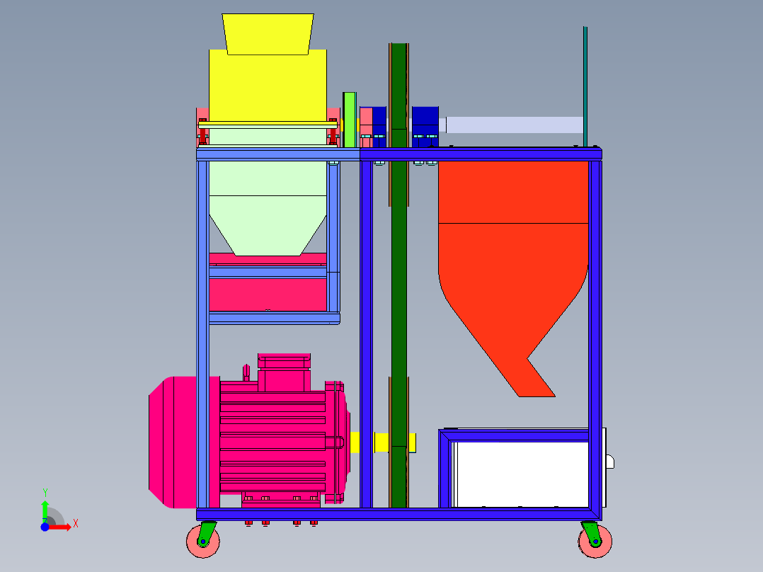 搅拌筛料机前视图