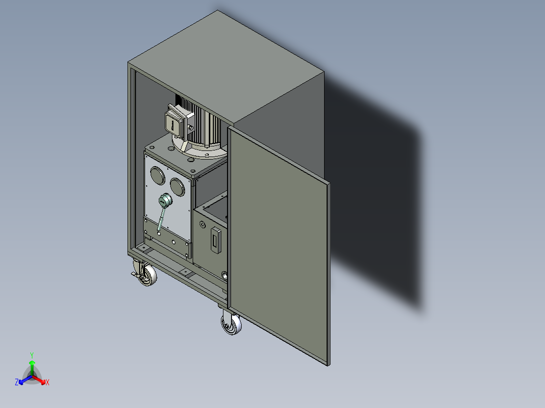 闭式液压站 驱动液压马达 非标自动化设备3D图纸3D模型