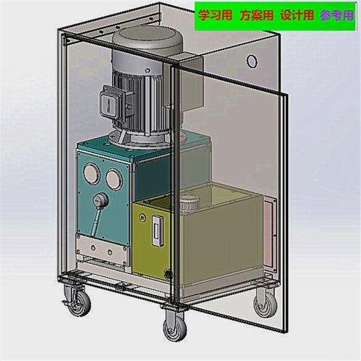 闭式液压站 驱动液压马达 非标自动化设备3D图纸3D模型缩略图