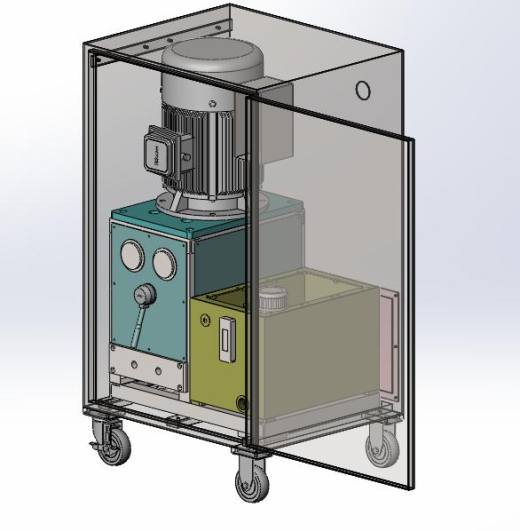闭式液压站 驱动液压马达 非标自动化设备3D图纸3D模型缩略图