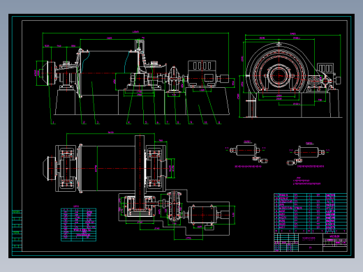 湿式格子球磨机装配图