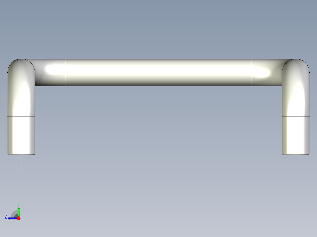 取手(鋁合金、鋼材)M4,M5-3D多系列多零件图纸模型右视图