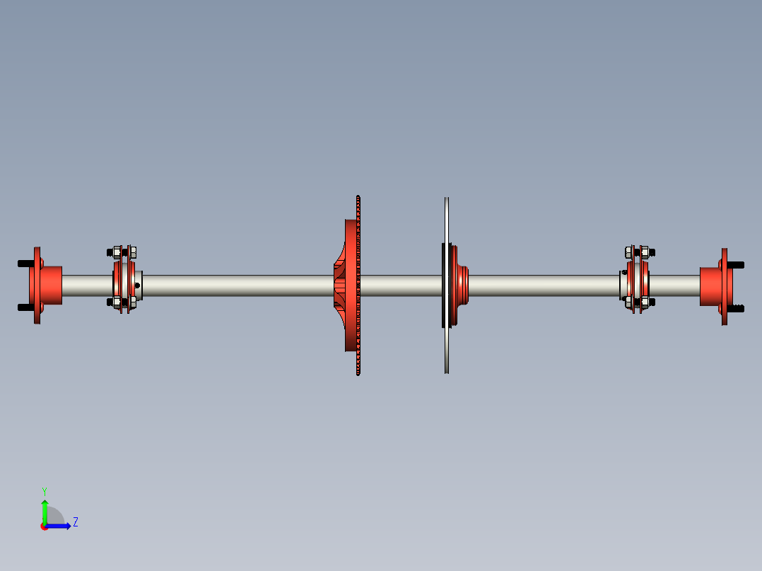 卡丁车后桥左视图