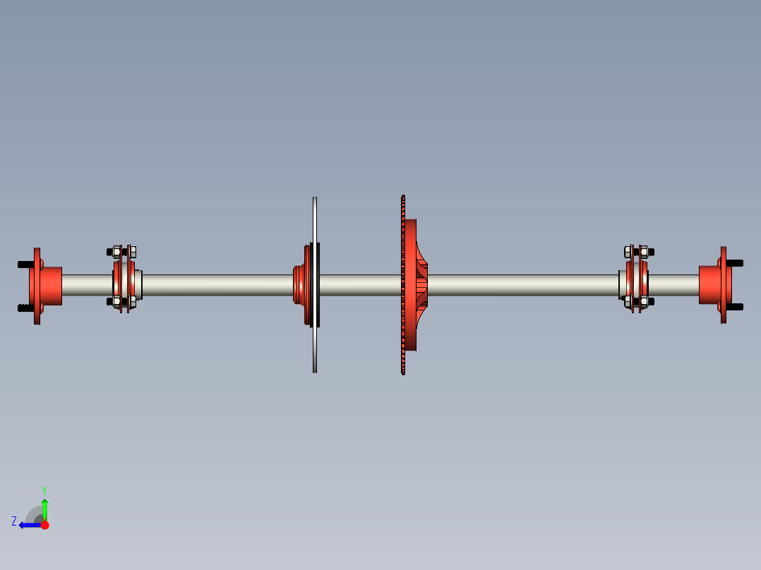卡丁车后桥右视图