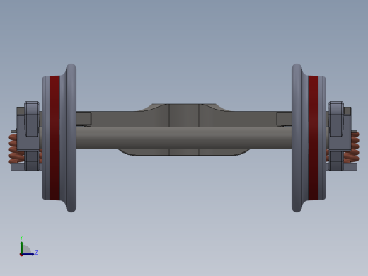 铁路转向架3D数模图纸 solidworks设计 附IGS格式左视缩略图