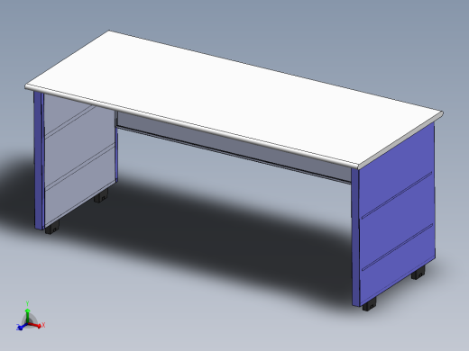 侧片式组装办公桌