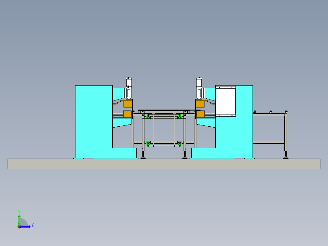 金属板片焊接工装左视图