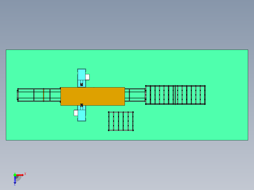 金属板片焊接工装俯视图