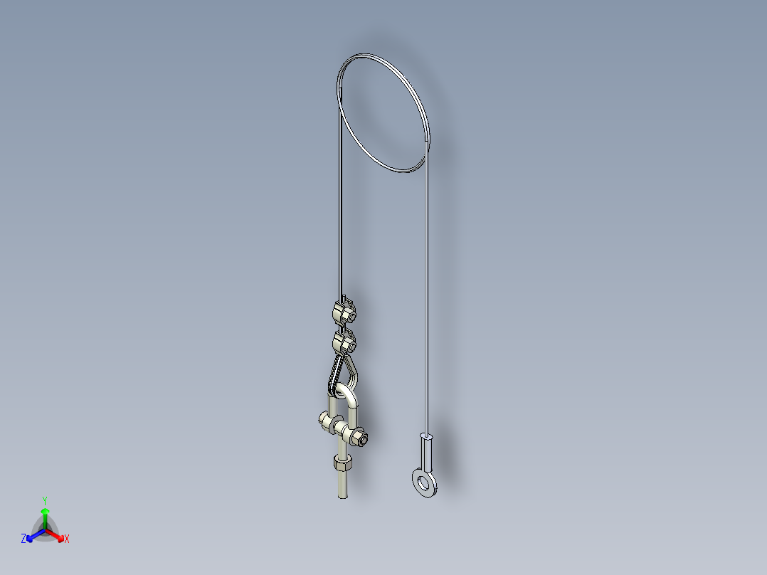 型材-BR COUNTERBALANCE CABLE 3842518798正等轴测图