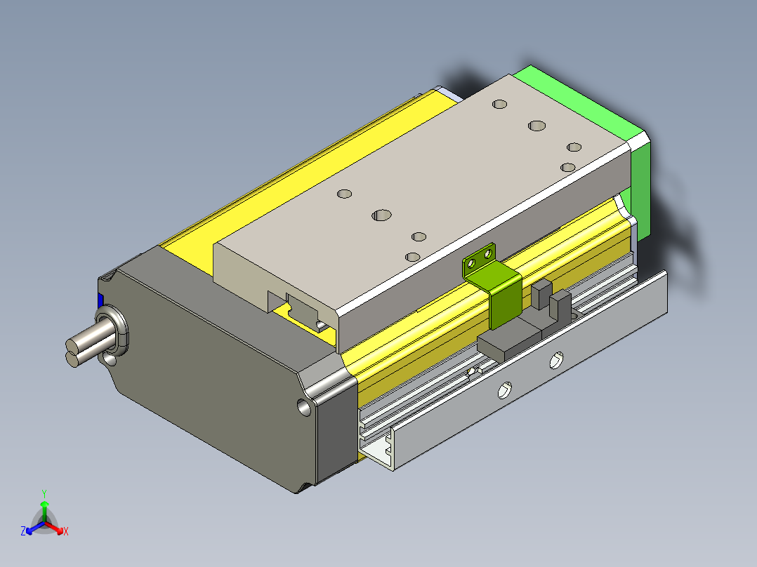 威洛博LES小滑台LES25-Lxx-S50-BR主视图