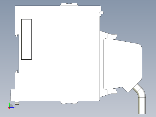 基恩士KV-SC20(V)_kc图纸模型左视缩略图