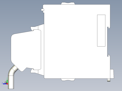 基恩士KV-SC20(V)_kc图纸模型右视缩略图
