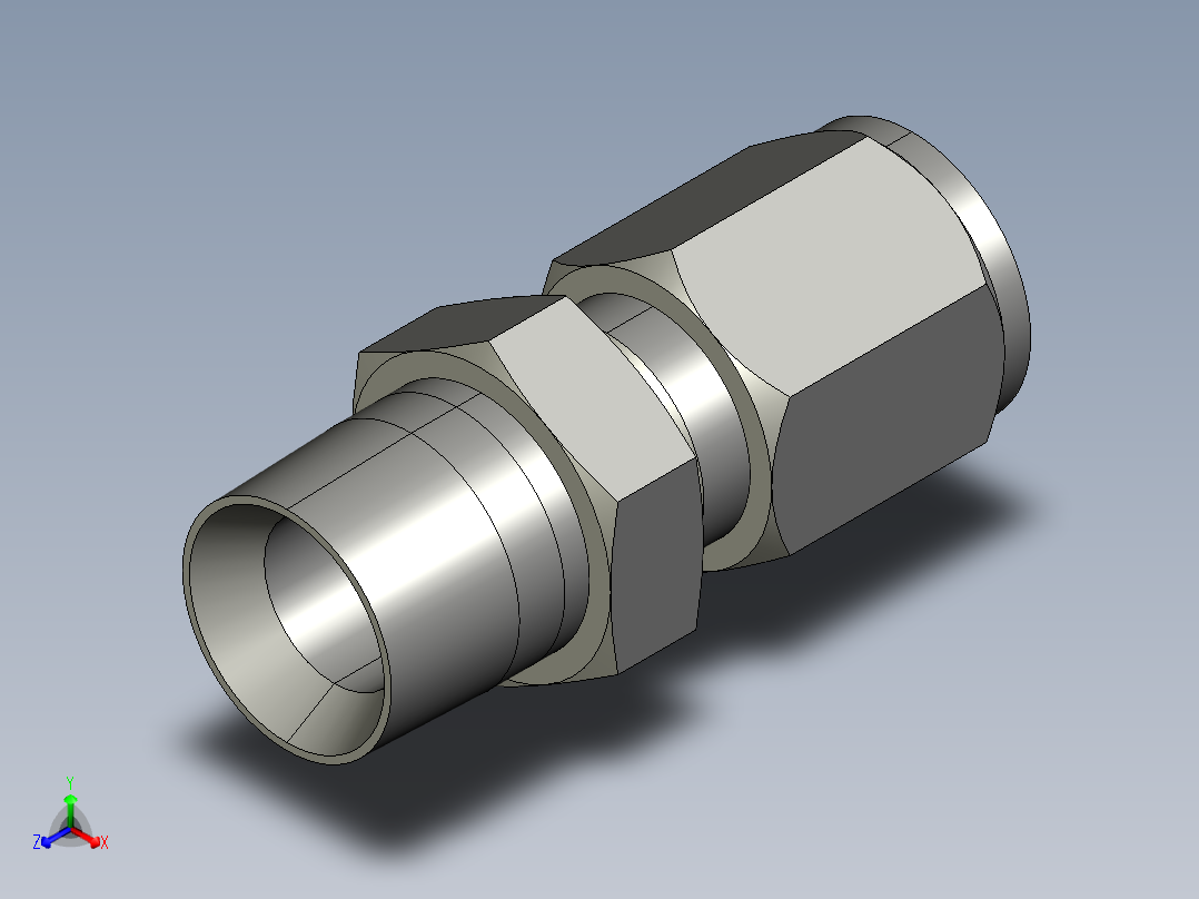 卡套式工业通用硬管接头6-6_fbu-s主视图