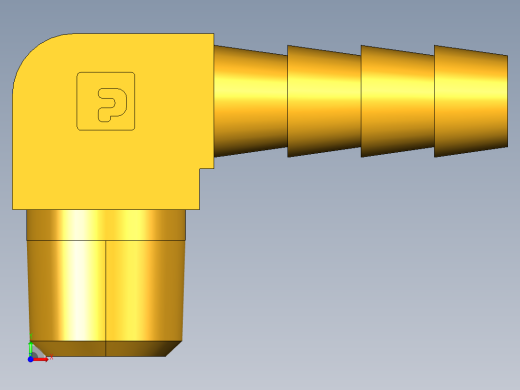 倒齿式工业管接头Hose Barb 90Deg Elbow to Male Pipe 129HB-4-2前视缩略图