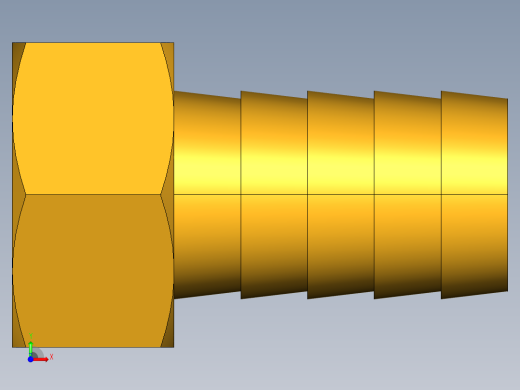 水管接头Swivel Connector Female Garden Hose to Hose Barb 90GH-12-12前视缩略图