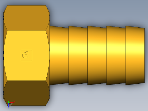 水管接头Swivel Connector Female Garden Hose to Hose Barb 90GH-12-12俯视缩略图