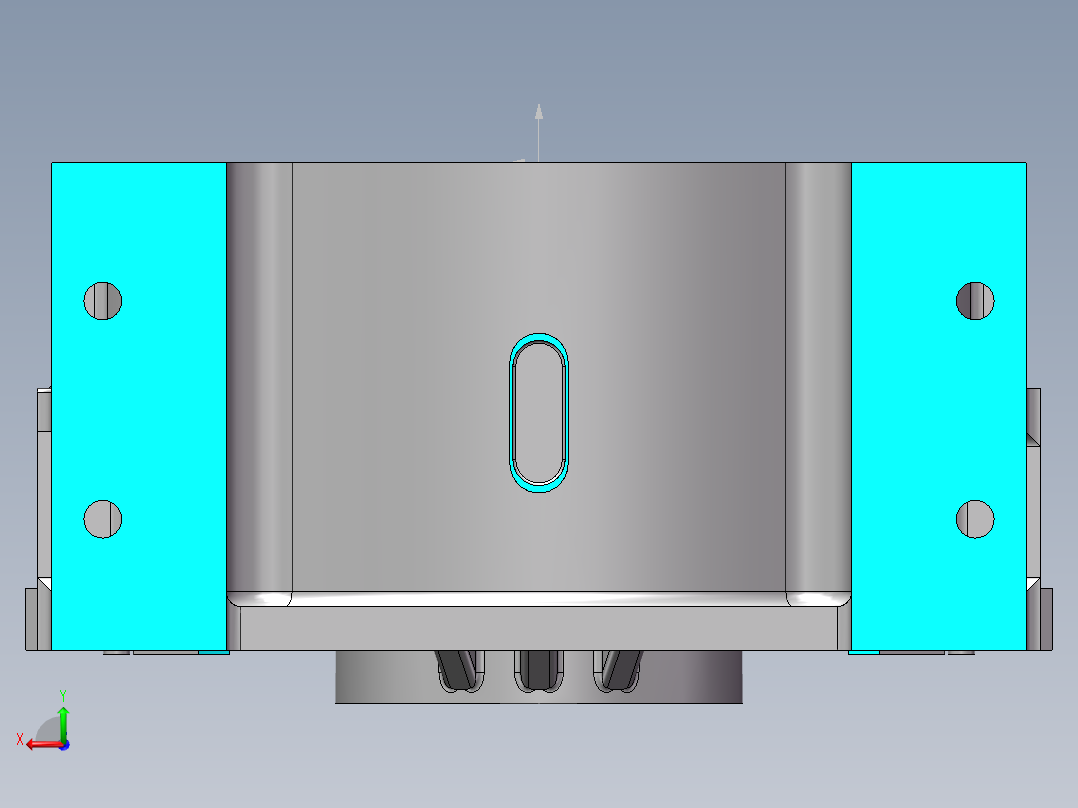 机座零部件图后视图