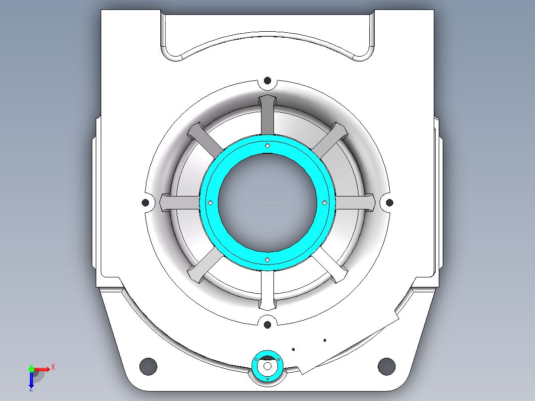 机座零部件图俯视图