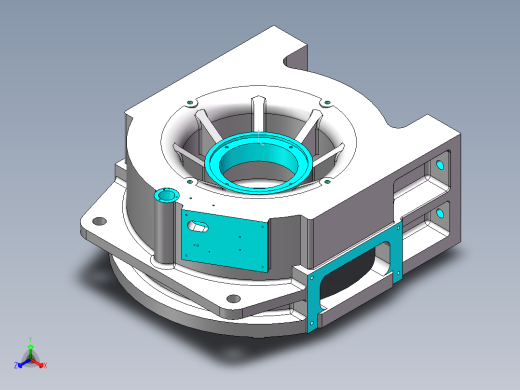 机座零部件图正等轴测缩略图