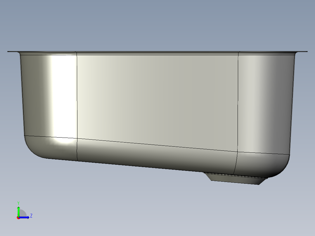 水槽、不锈钢水槽(97)左视图