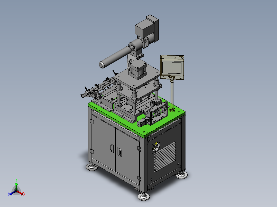 自动模切机sw16可编辑正等轴测图