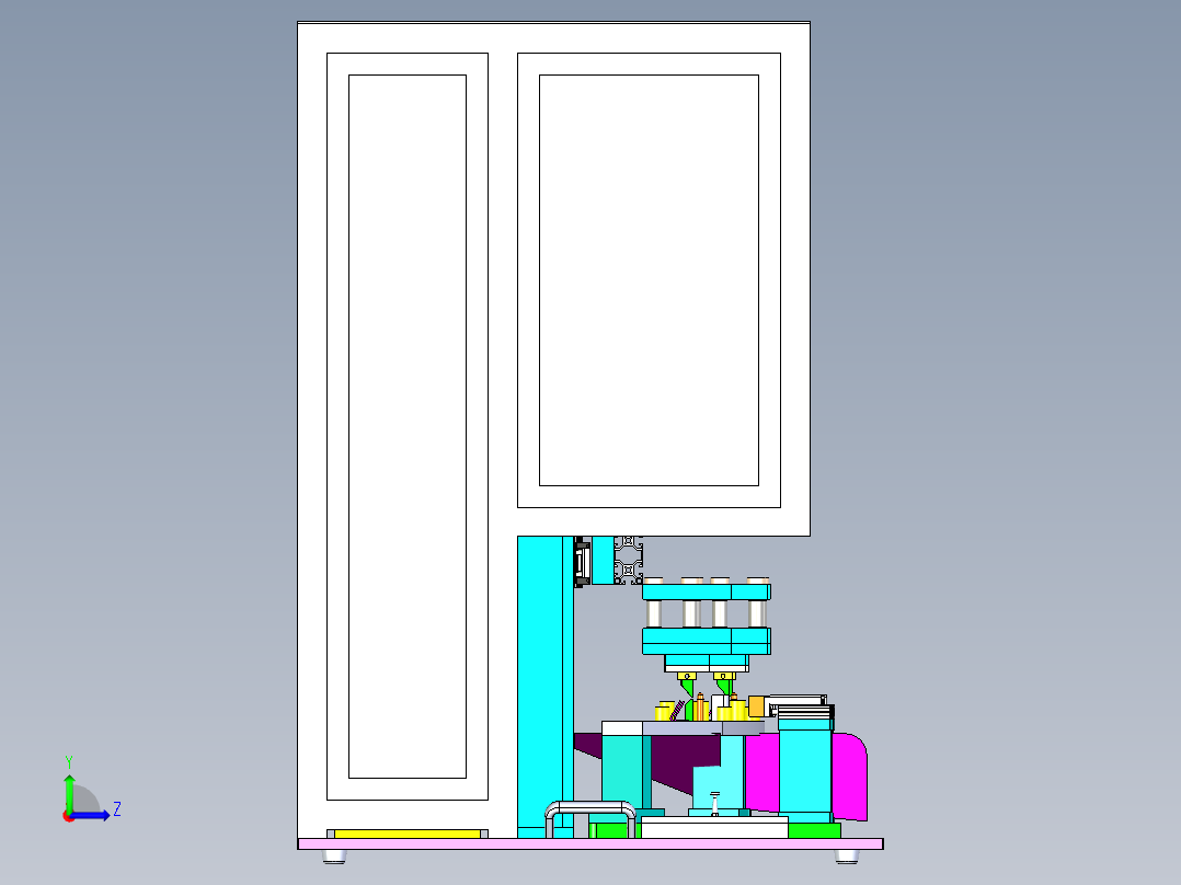 汽车灯切水口设备xt左视图