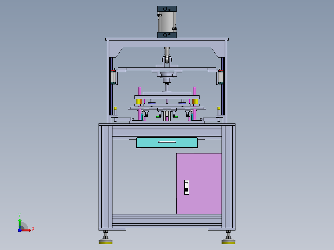 气动冲压机sw18可编辑前视图