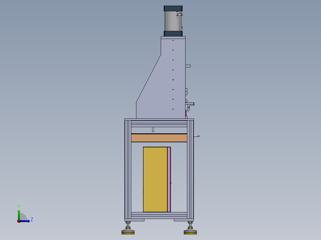 气动冲压机sw18可编辑左视图