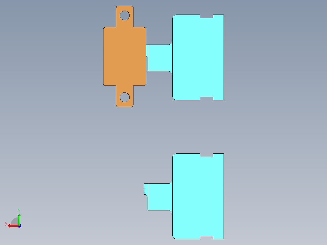 0692-小零件CNC工装夹具三维模型CNC1成型坯料压爪-210315后视图