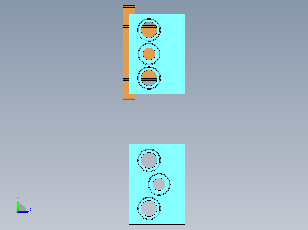 0692-小零件CNC工装夹具三维模型CNC1成型坯料压爪-210315左视图