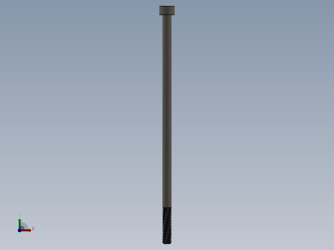 Screw_DIN_912_M6x150_A2.SLDPRT公制内六角螺钉前视图
