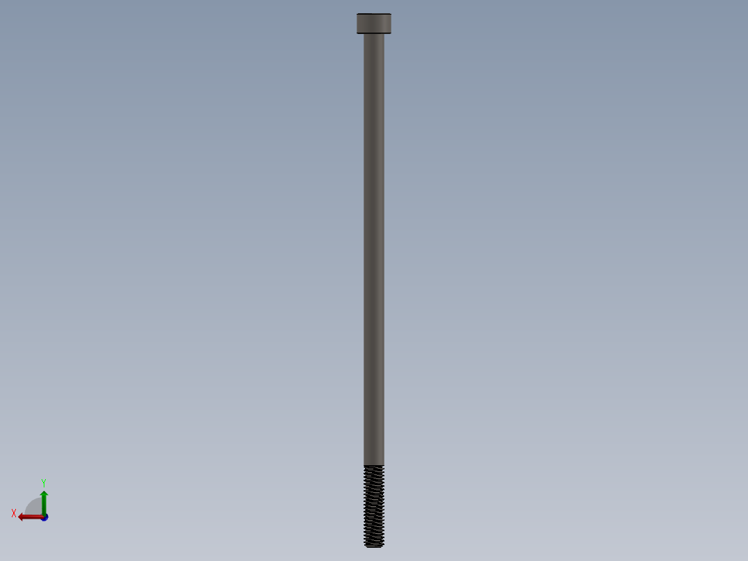 Screw_DIN_912_M6x150_A2.SLDPRT公制内六角螺钉后视图
