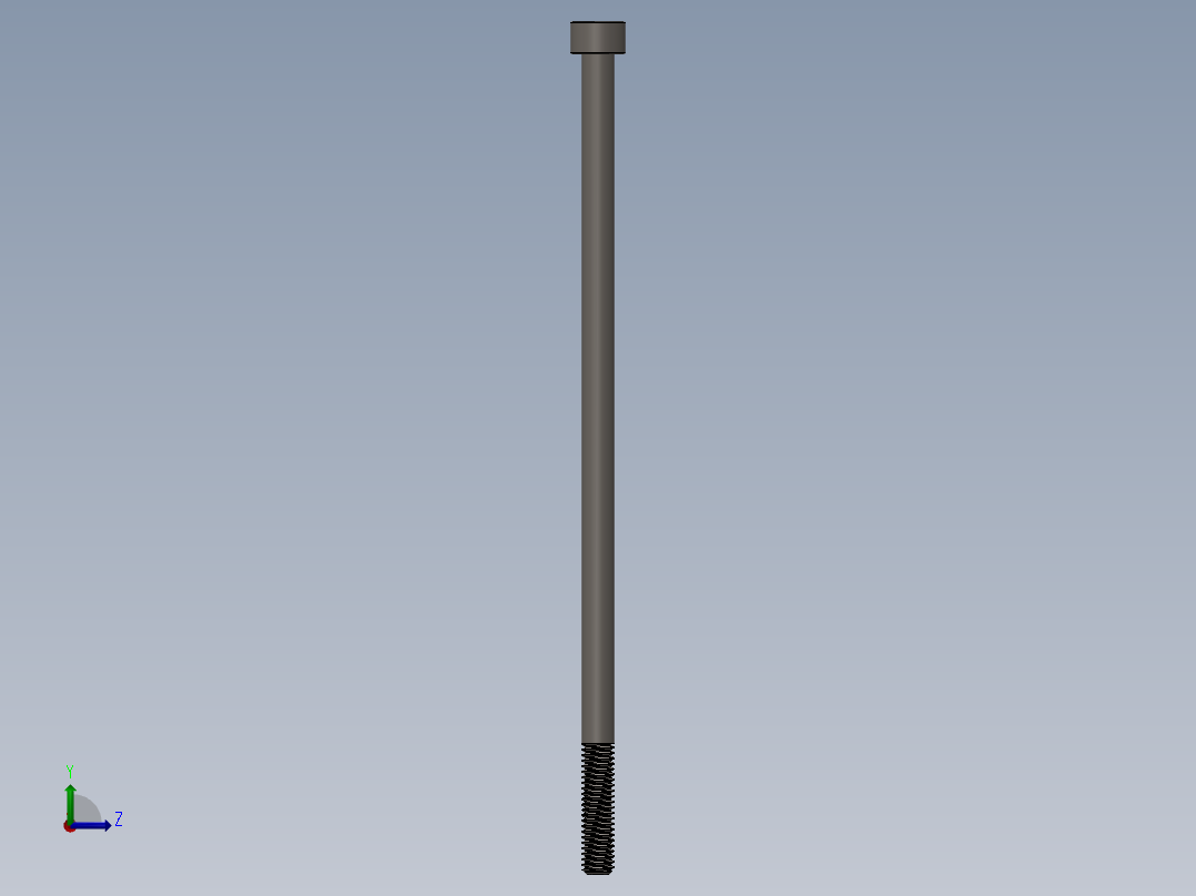 Screw_DIN_912_M6x150_A2.SLDPRT公制内六角螺钉左视图