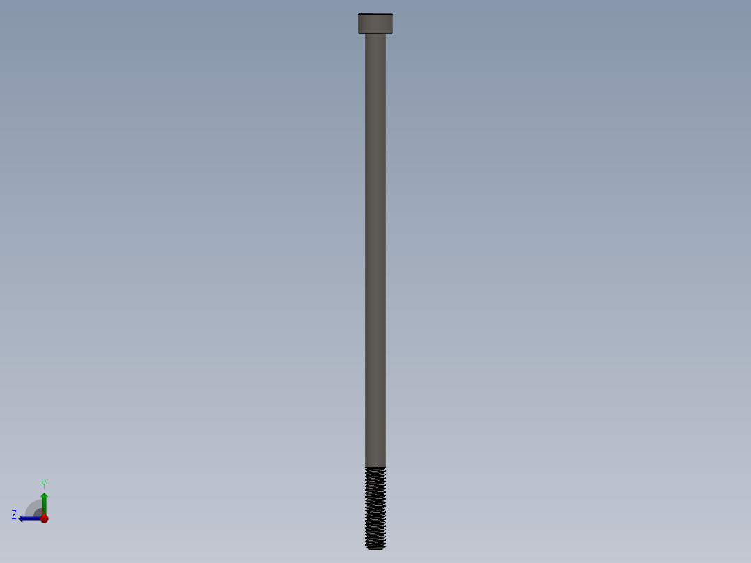 Screw_DIN_912_M6x150_A2.SLDPRT公制内六角螺钉右视图