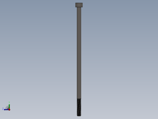 Screw_DIN_912_M6x150_A2.SLDPRT公制内六角螺钉右视缩略图