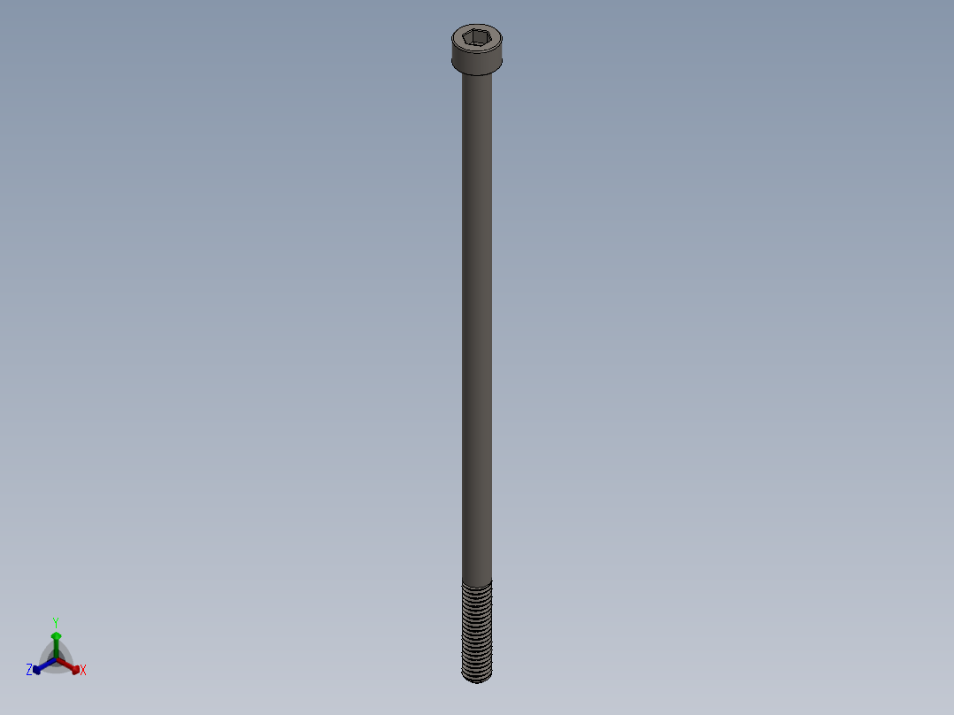 Screw_DIN_912_M6x150_A2.SLDPRT公制内六角螺钉正等轴测图