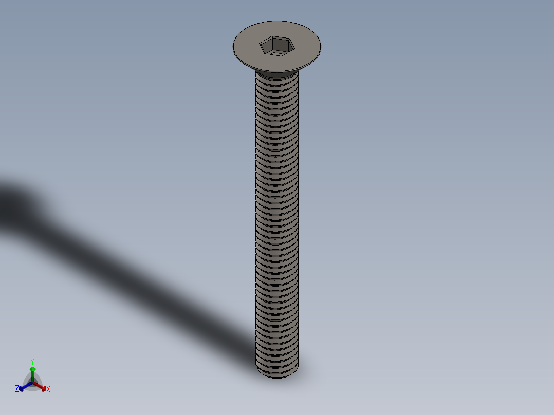 Screw_ISO_10642_M6x55_A2.SLDPRT正等轴测图