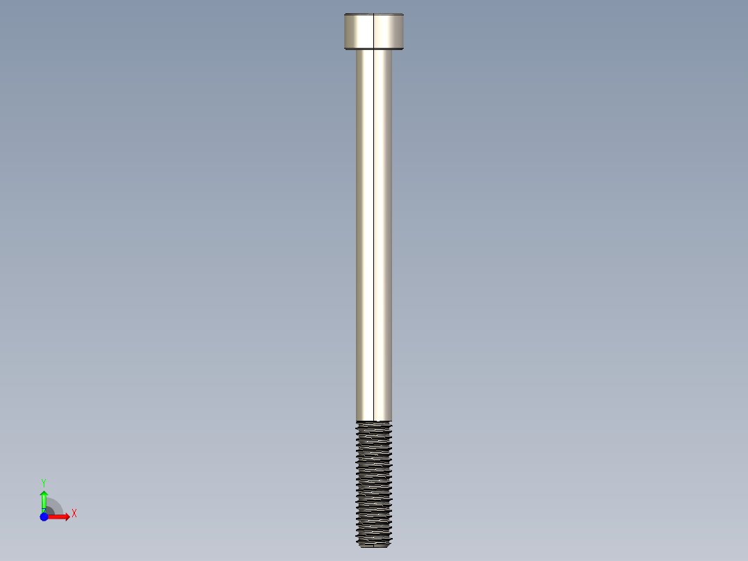 Screw_DIN_912_M8x110_A2.STEP公制内六角螺钉前视图