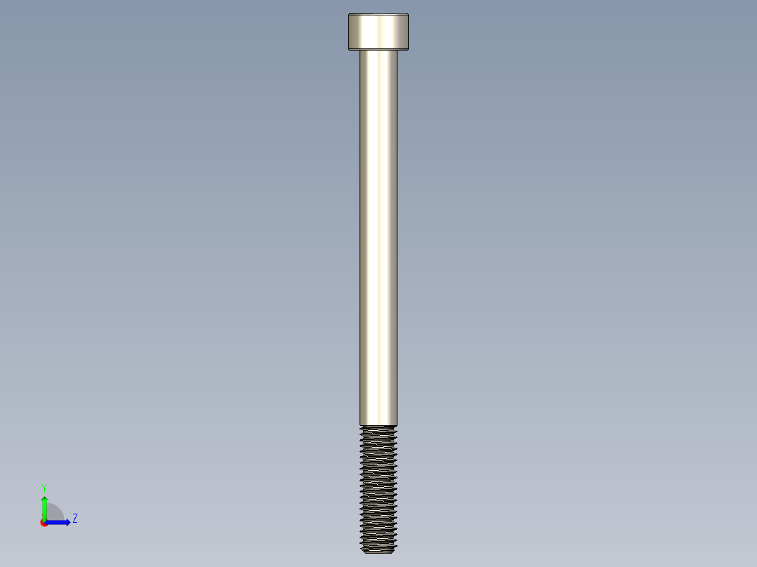 Screw_DIN_912_M8x110_A2.STEP公制内六角螺钉左视图