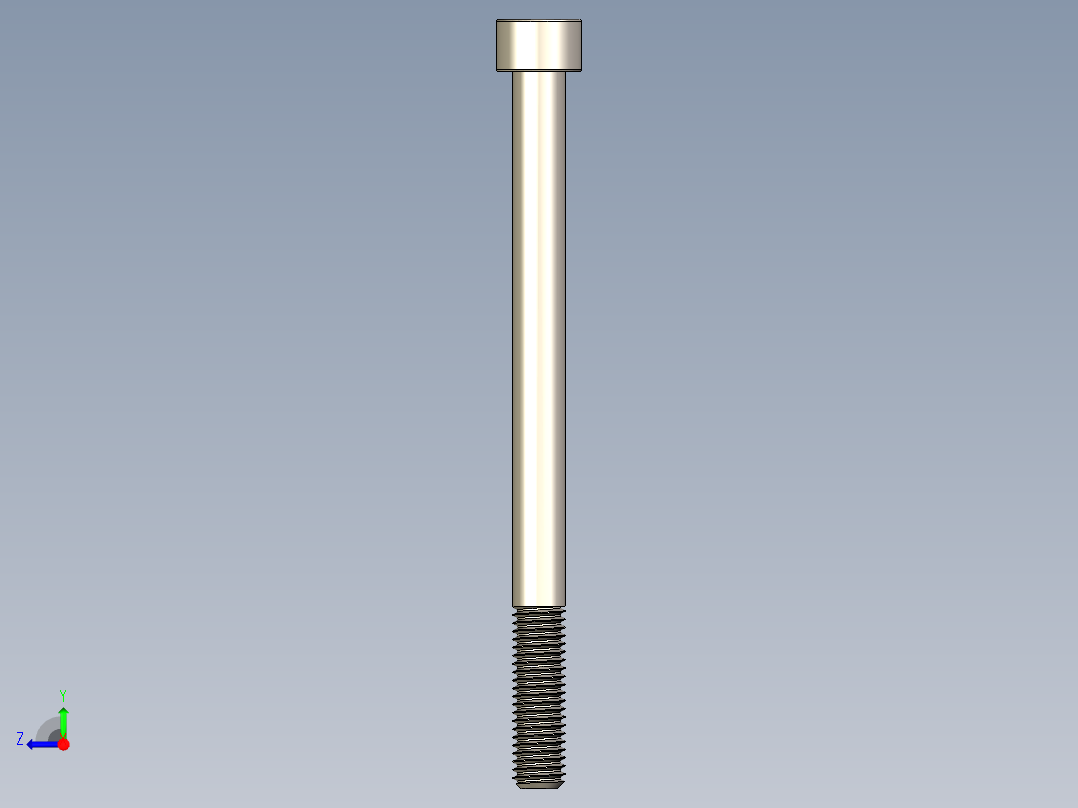 Screw_DIN_912_M8x110_A2.STEP公制内六角螺钉右视图